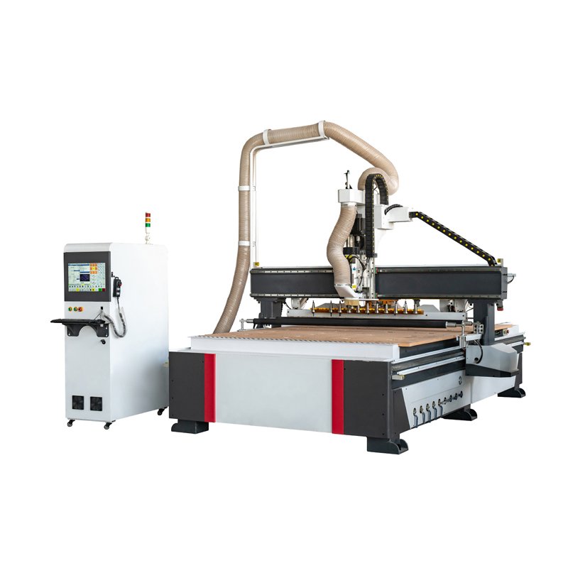 Panel Furniture Cabinet Making Nesting 1325 1530 CNC ROUTER ATC CNC Machine for Wood Door Production Line Auto Loading Unloading